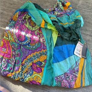 Colorful Paisley and Patchwork Scarf